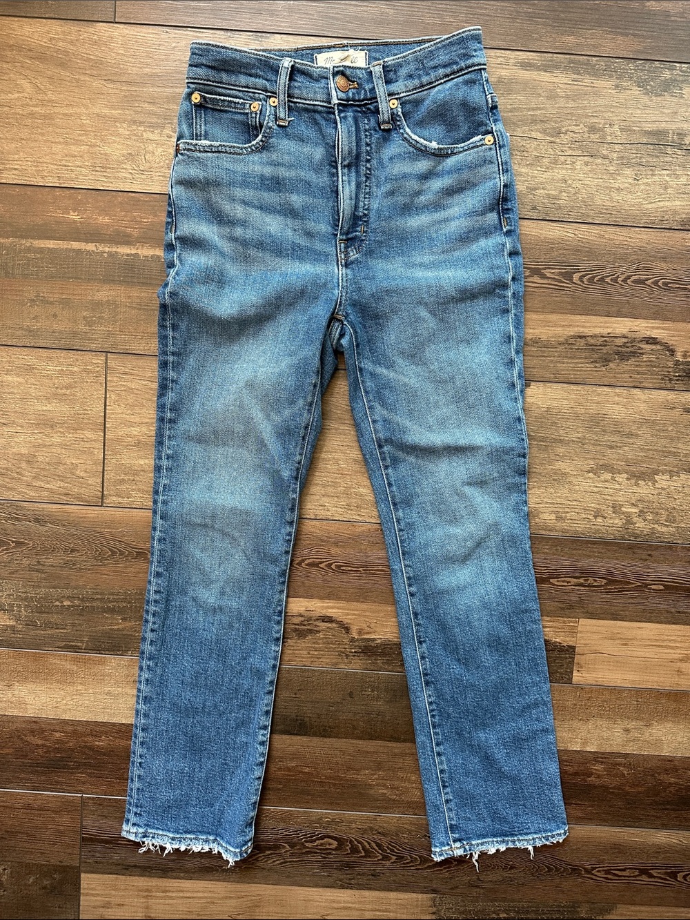Madewell Women's Slim Demi-bootcut Jeans in Faded Blue Denim